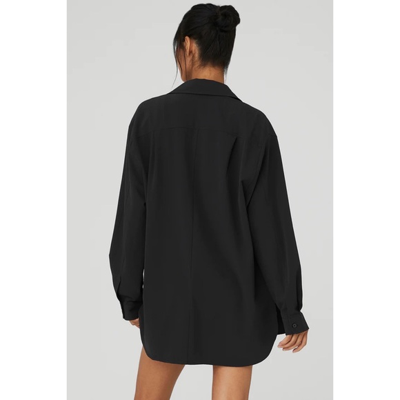 Alo Yoga Dreamscape Button Down Long Sleeve Black L - Picture 3 of 11